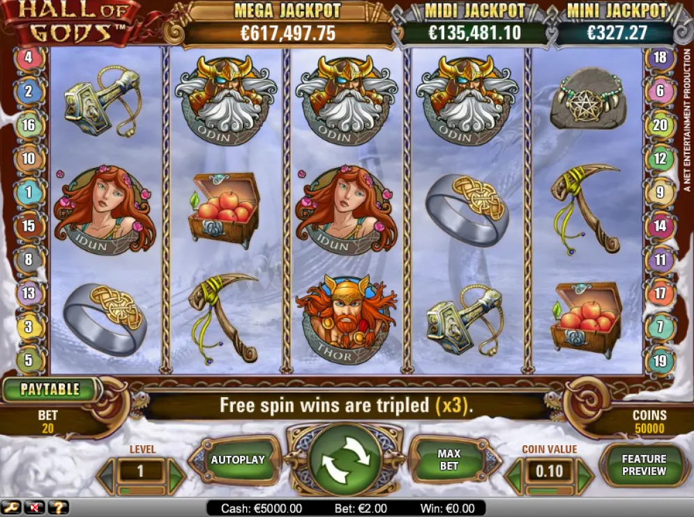 Hall of Gods Slot Review