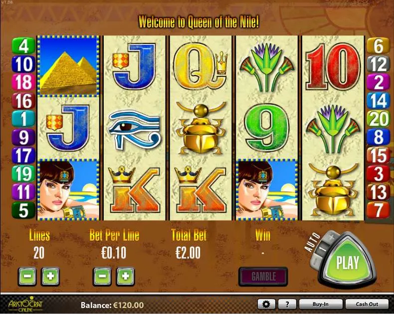 Queen of the Nile Slot Review